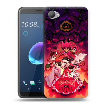 Силиконовый чехол на HTC Desire 12 с принтом Hazbin Hotel Отель Хазбин