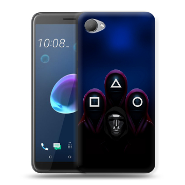 Силиконовый чехол на HTC Desire 12 с принтом Игра Кальмара