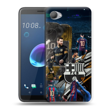 Силиконовый чехол на HTC Desire 12 с принтом Messi Barcelona