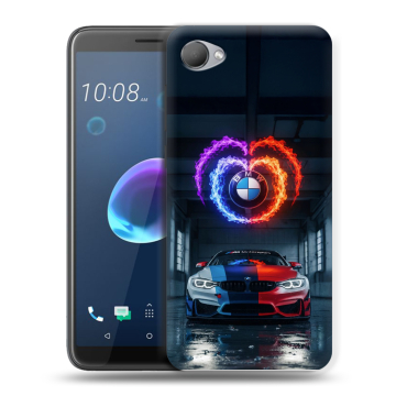 Силиконовый чехол на HTC Desire 12 с принтом BMW БМВ