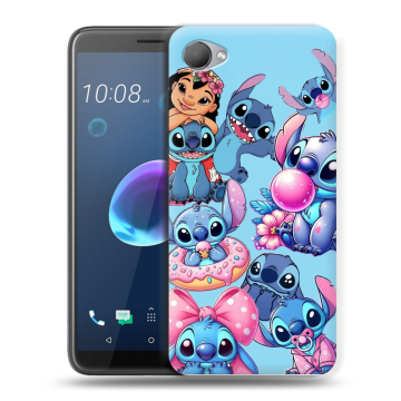 Силиконовый чехол на HTC Desire 12 с принтом Лило и Стич
