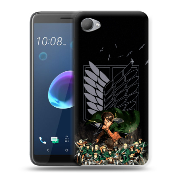 Силиконовый чехол на HTC Desire 12 с принтом Атака титанов