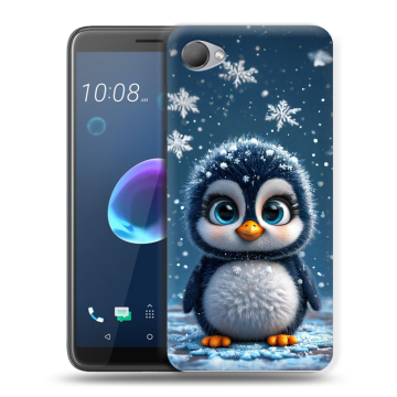 Силиконовый чехол на HTC Desire 12 с принтом Новый год
