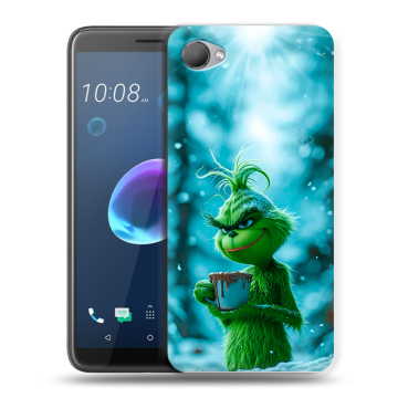 Силиконовый чехол на HTC Desire 12 с принтом Новый год гринч
