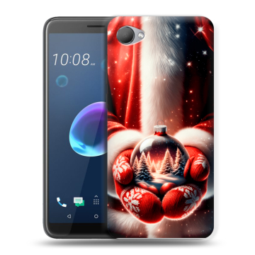Силиконовый чехол на HTC Desire 12 с принтом Новый год