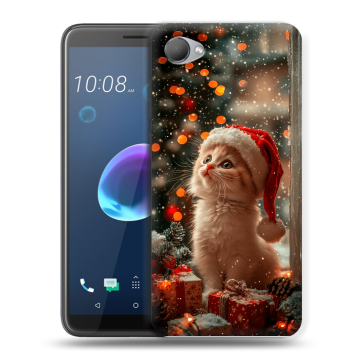 Силиконовый чехол на HTC Desire 12 с принтом Новый год