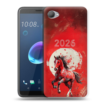 Силиконовый чехол на HTC Desire 12 с принтом Новый год