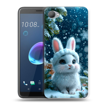 Силиконовый чехол на HTC Desire 12 с принтом Новый год