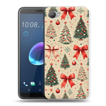 Силиконовый чехол на HTC Desire 12 с принтом Новый год