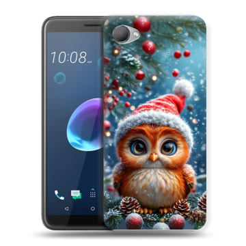 Силиконовый чехол на HTC Desire 12 с принтом Новый год