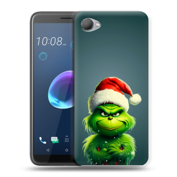 Силиконовый чехол на HTC Desire 12 с принтом Новый год