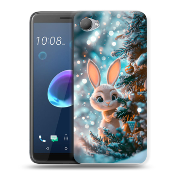 Силиконовый чехол на HTC Desire 12 с принтом Новый год