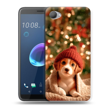 Силиконовый чехол на HTC Desire 12 с принтом Новый год