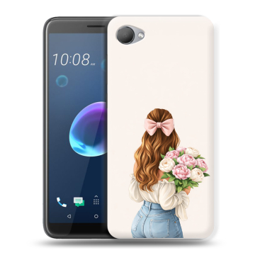 Силиконовый чехол на HTC Desire 12 с принтом женский Силиконовый чехол на HTC Desire 12 с принтом женский