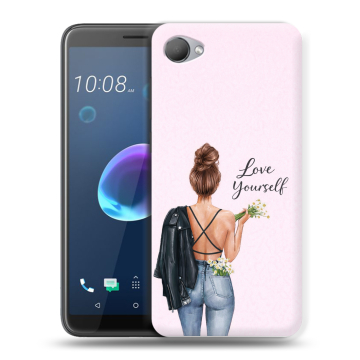 Силиконовый чехол на HTC Desire 12 с принтом женский Силиконовый чехол на HTC Desire 12 с принтом женский