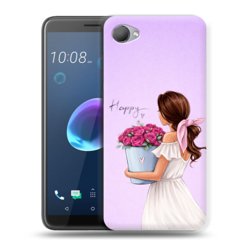 Силиконовый чехол на HTC Desire 12 с принтом женский Силиконовый чехол на HTC Desire 12 с принтом женский