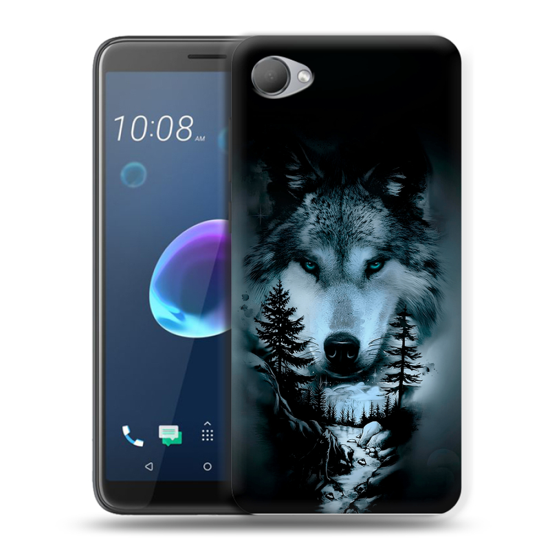 Силиконовый чехол на HTC Desire 12 с принтом Лесной волк Силиконовый чехол на HTC Desire 12 с принтом Лесной волк