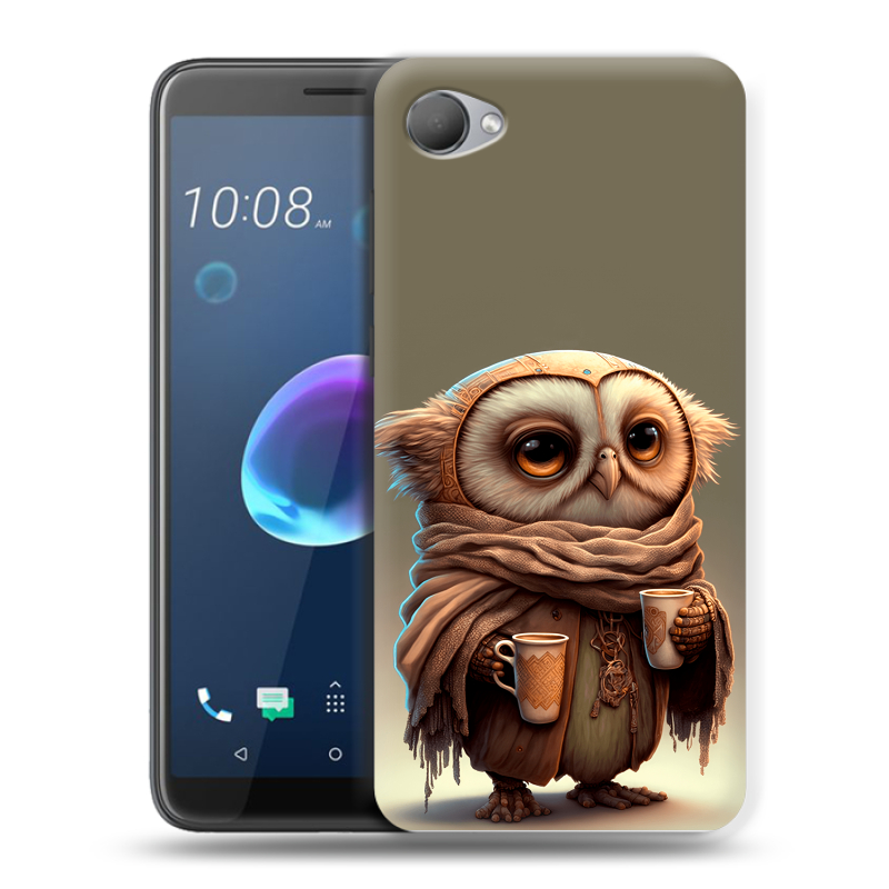 Пластиковый чехол на HTC Desire 12 с принтом Сова Пластиковый чехол на HTC Desire 12 с принтом Сова