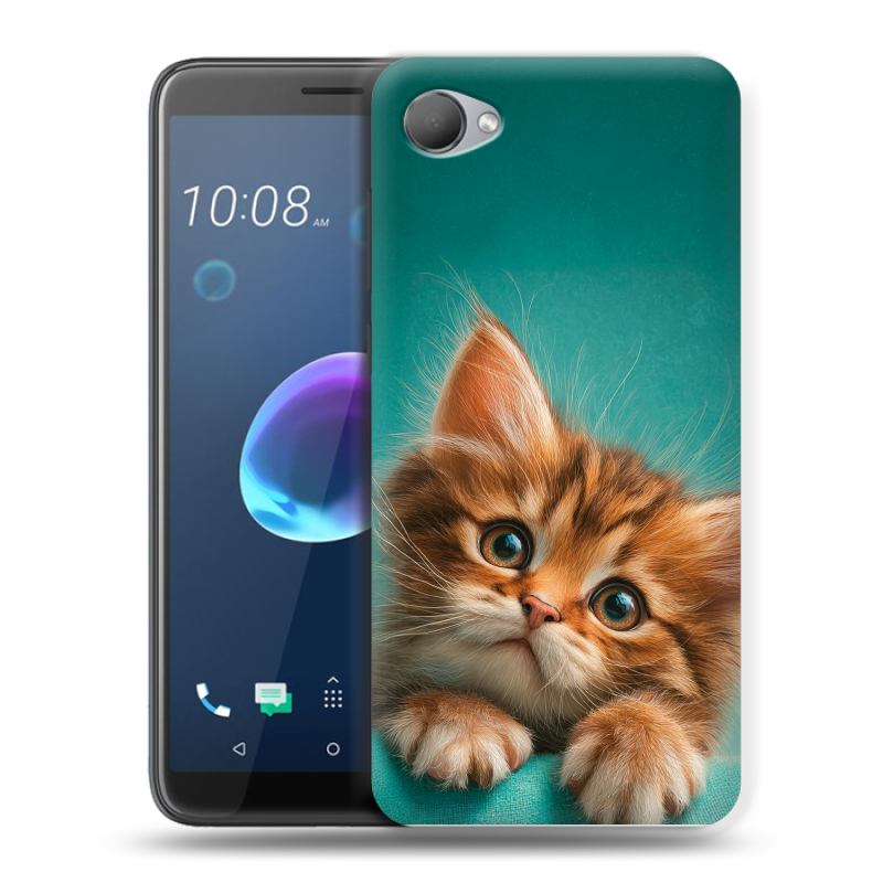 Силиконовый чехол на HTC Desire 12 с принтом котенок Силиконовый чехол на HTC Desire 12 с принтом котенок