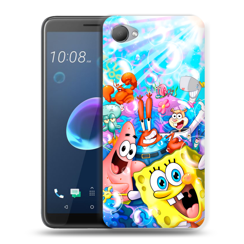Пластиковый чехол на HTC Desire 12 с принтом спанчбоб спанч боб Пластиковый чехол на HTC Desire 12 с принтом спанчбоб спанч боб