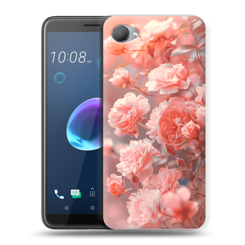Пластиковый чехол на HTC Desire 12 с принтом Розы цветы Пластиковый чехол на HTC Desire 12 с принтом Розы цветы