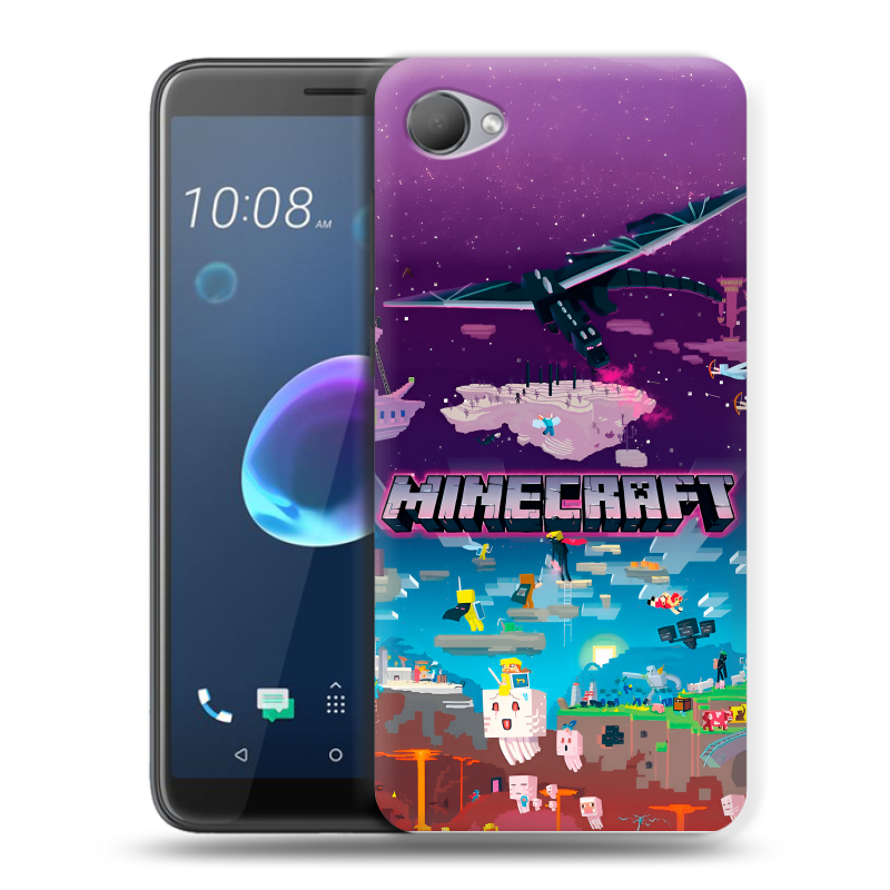 Пластиковый чехол на HTC Desire 12 с принтом Майнкрафт Minecraft Пластиковый чехол на HTC Desire 12 с принтом Майнкрафт Minecraft