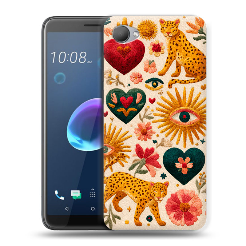 Пластиковый чехол на HTC Desire 12 с принтом Модный принт Пластиковый чехол на HTC Desire 12 с принтом Модный принт
