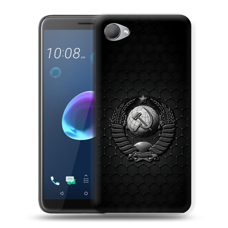 Пластиковый чехол на HTC Desire 12 с принтом Герб Флаг СССР Пластиковый чехол на HTC Desire 12 с принтом Герб Флаг СССР