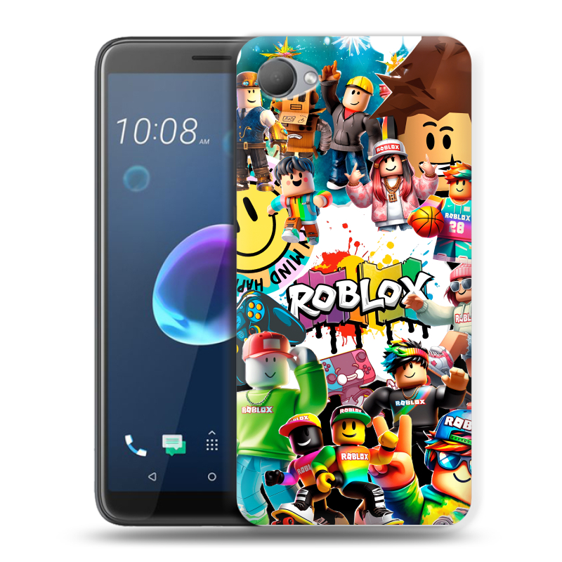 Силиконовый чехол на HTC Desire 12 с принтом Roblox Роблокс Силиконовый чехол на HTC Desire 12 с принтом Roblox Роблокс