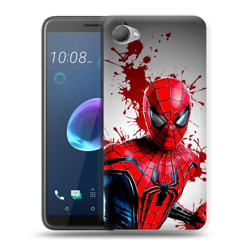 Пластиковый чехол на HTC Desire 12 с принтом Spiderman Человек паук Пластиковый чехол на HTC Desire 12 с принтом Spiderman Человек паук