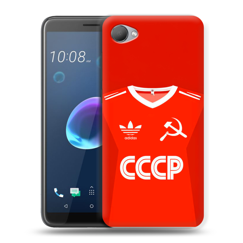 Пластиковый чехол на HTC Desire 12 с принтом Флаг Герб СССР Пластиковый чехол на HTC Desire 12 с принтом Флаг Герб СССР