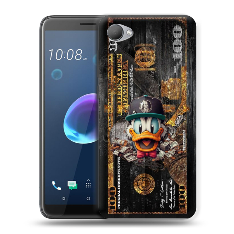 Пластиковый чехол на HTC Desire 12 с принтом Дональд Дак Доллар Пластиковый чехол на HTC Desire 12 с принтом Дональд Дак Доллар