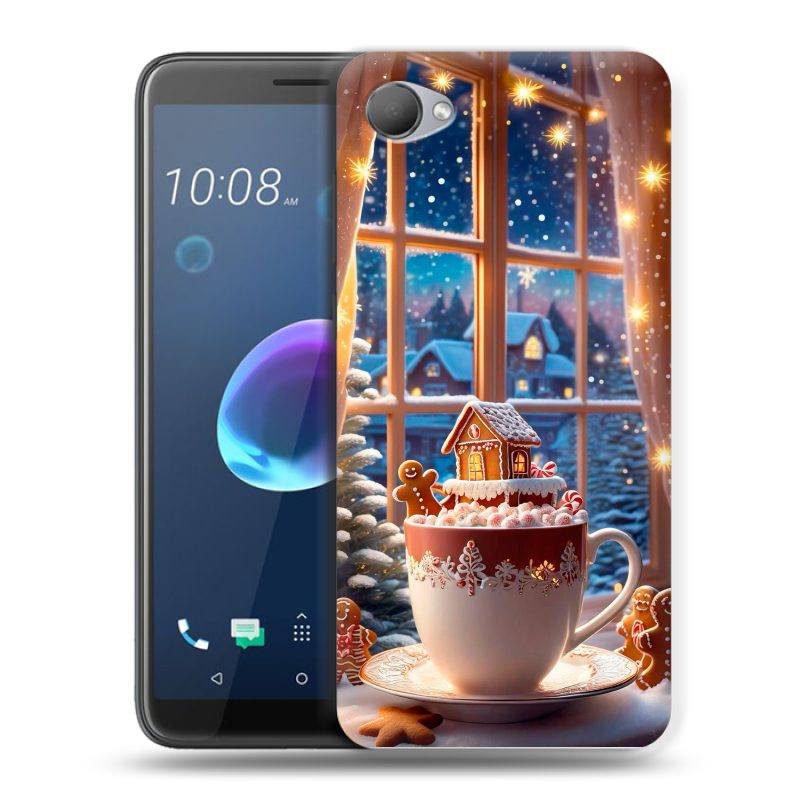 Пластиковый чехол на HTC Desire 12 с принтом Новый год Пластиковый чехол на HTC Desire 12 с принтом Новый год