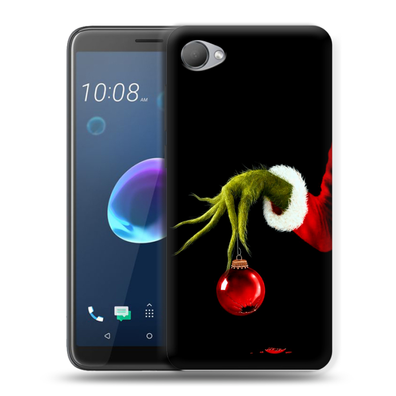 Пластиковый чехол на HTC Desire 12 с принтом Новый год Гринч Пластиковый чехол на HTC Desire 12 с принтом Новый год Гринч