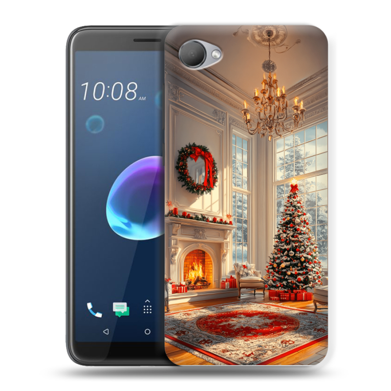 Пластиковый чехол на HTC Desire 12 с принтом Новый год Пластиковый чехол на HTC Desire 12 с принтом Новый год