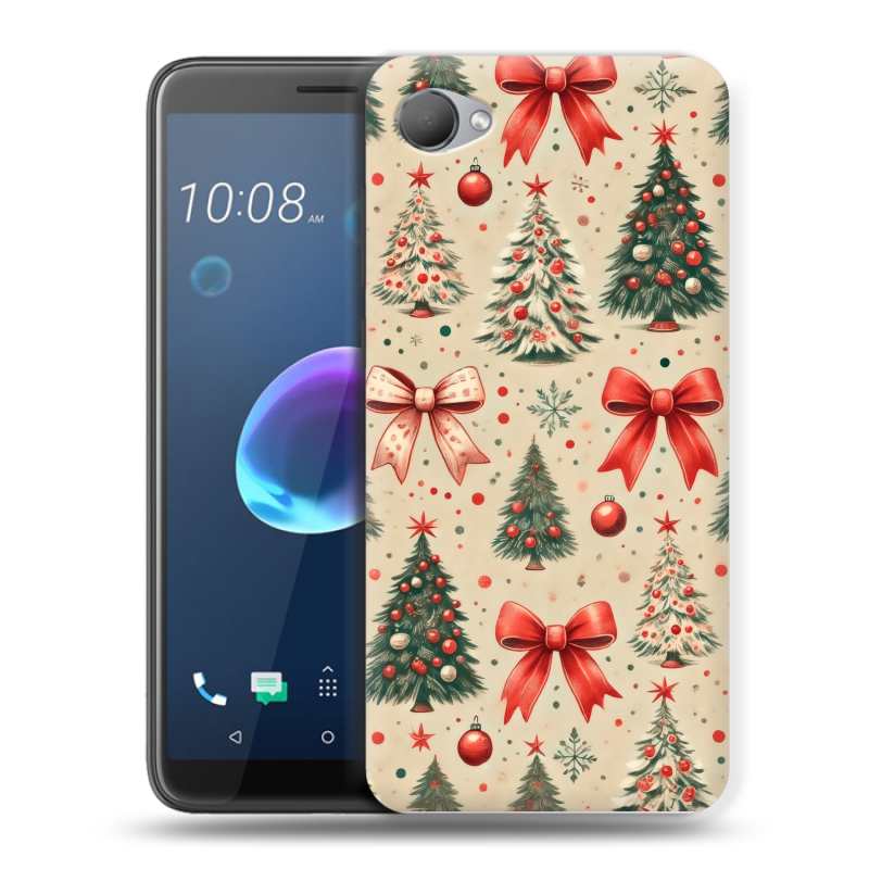 Пластиковый чехол на HTC Desire 12 с принтом Новый год Пластиковый чехол на HTC Desire 12 с принтом Новый год