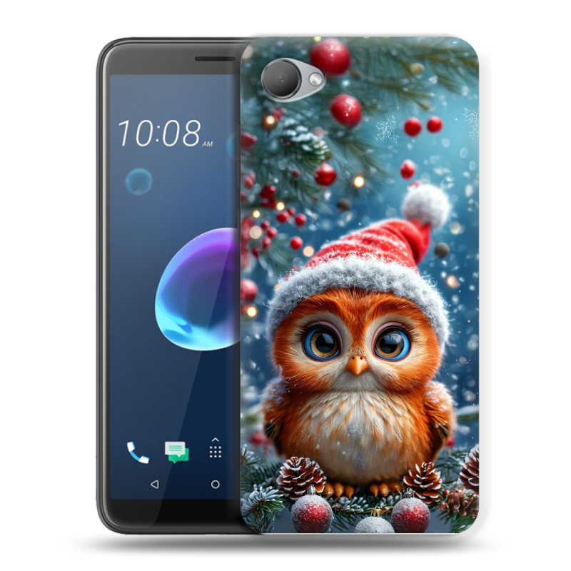 Силиконовый чехол на HTC Desire 12 с принтом Новый год Силиконовый чехол на HTC Desire 12 с принтом Новый год