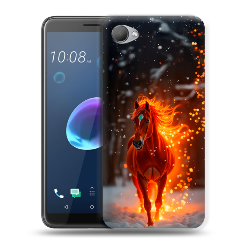 Пластиковый чехол на HTC Desire 12 с принтом Новый год Пластиковый чехол на HTC Desire 12 с принтом Новый год