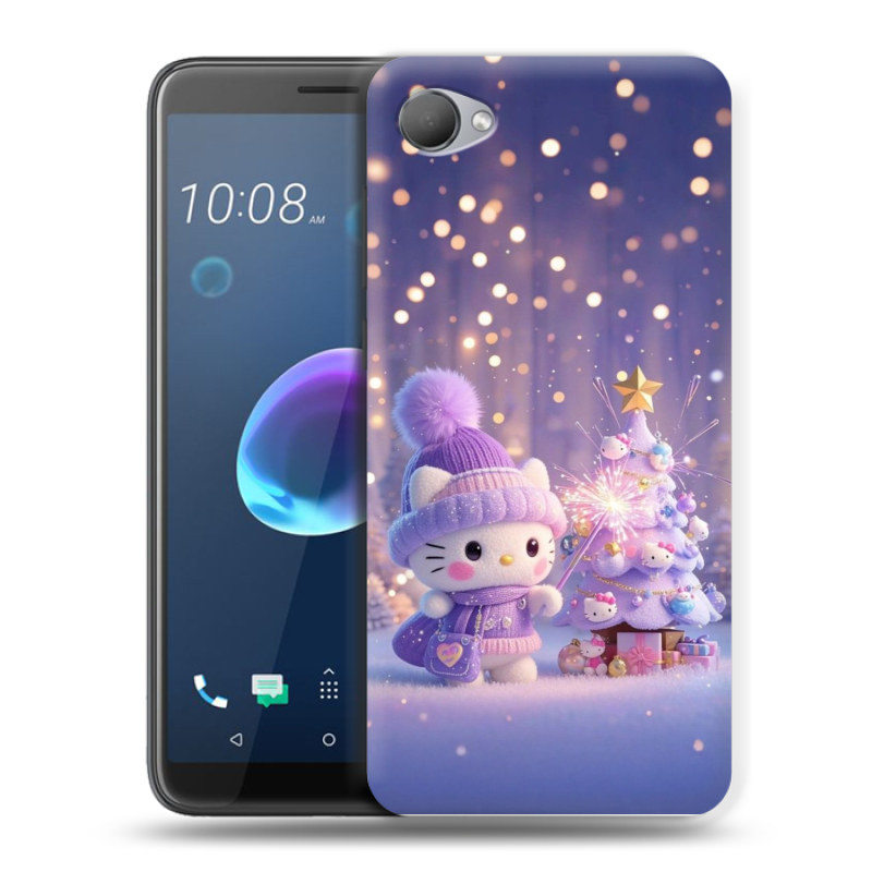 Пластиковый чехол на HTC Desire 12 с принтом Новый год Пластиковый чехол на HTC Desire 12 с принтом Новый год