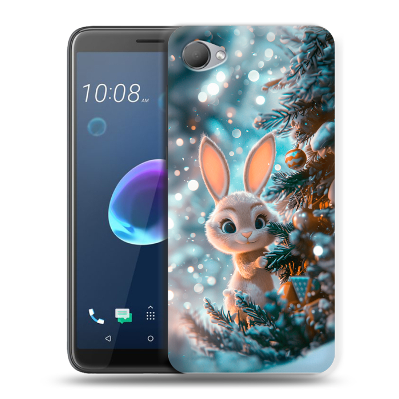 Силиконовый чехол на HTC Desire 12 с принтом Новый год Силиконовый чехол на HTC Desire 12 с принтом Новый год