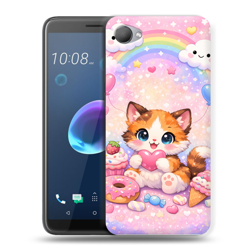 Пластиковый чехол на HTC Desire 12 с принтом для девочек Пластиковый чехол на HTC Desire 12 с принтом для девочек