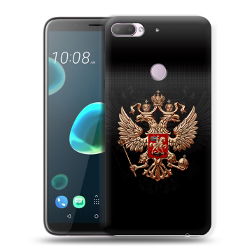 Силиконовый чехол на HTC Desire 12 Plus с принтом Герб России