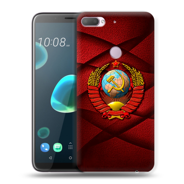 Силиконовый чехол на HTC Desire 12 Plus с принтом Герб СССР Силиконовый чехол на HTC Desire 12 Plus с принтом Герб СССР