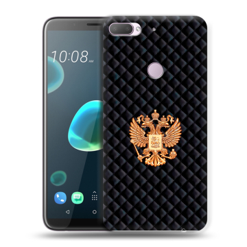 Силиконовый чехол на HTC Desire 12 Plus с принтом Герб России принт