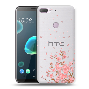 Силиконовый чехол на HTC Desire 12 Plus с принтом Ветка сакуры Силиконовый чехол на HTC Desire 12 Plus с принтом Ветка сакуры