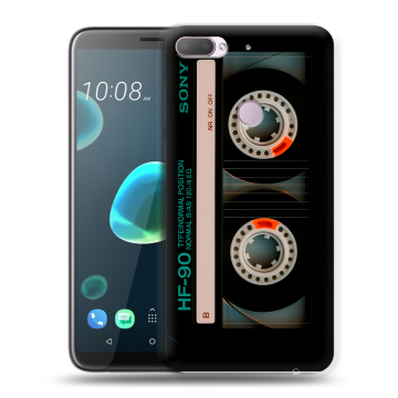 Силиконовый чехол на HTC Desire 12 Plus с принтом Кассета