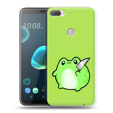 Силиконовый чехол на HTC Desire 12 Plus с принтом Лягушенок Силиконовый чехол на HTC Desire 12 Plus с принтом Лягушенок