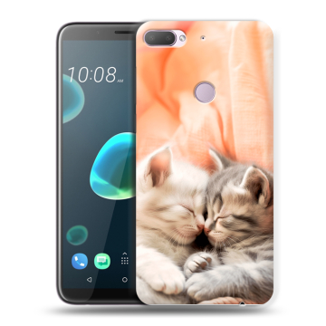 Силиконовый чехол на HTC Desire 12 Plus с принтом Котята Силиконовый чехол на HTC Desire 12 Plus с принтом Котята