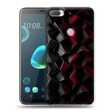 Силиконовый чехол на HTC Desire 12 Plus с принтом Абстракция