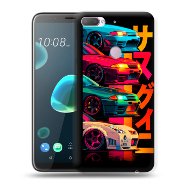 Силиконовый чехол на HTC Desire 12 Plus с принтом Гоночные машины Силиконовый чехол на HTC Desire 12 Plus с принтом Гоночные машины
